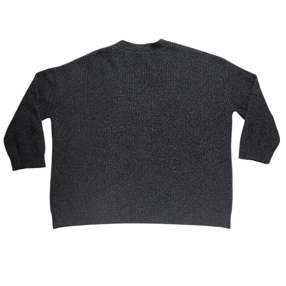 Jenni Kayne Cashmere Cocoon Oversized Cardigan in Carbon Charcoal Grey Size XL - Picture 9 of 11